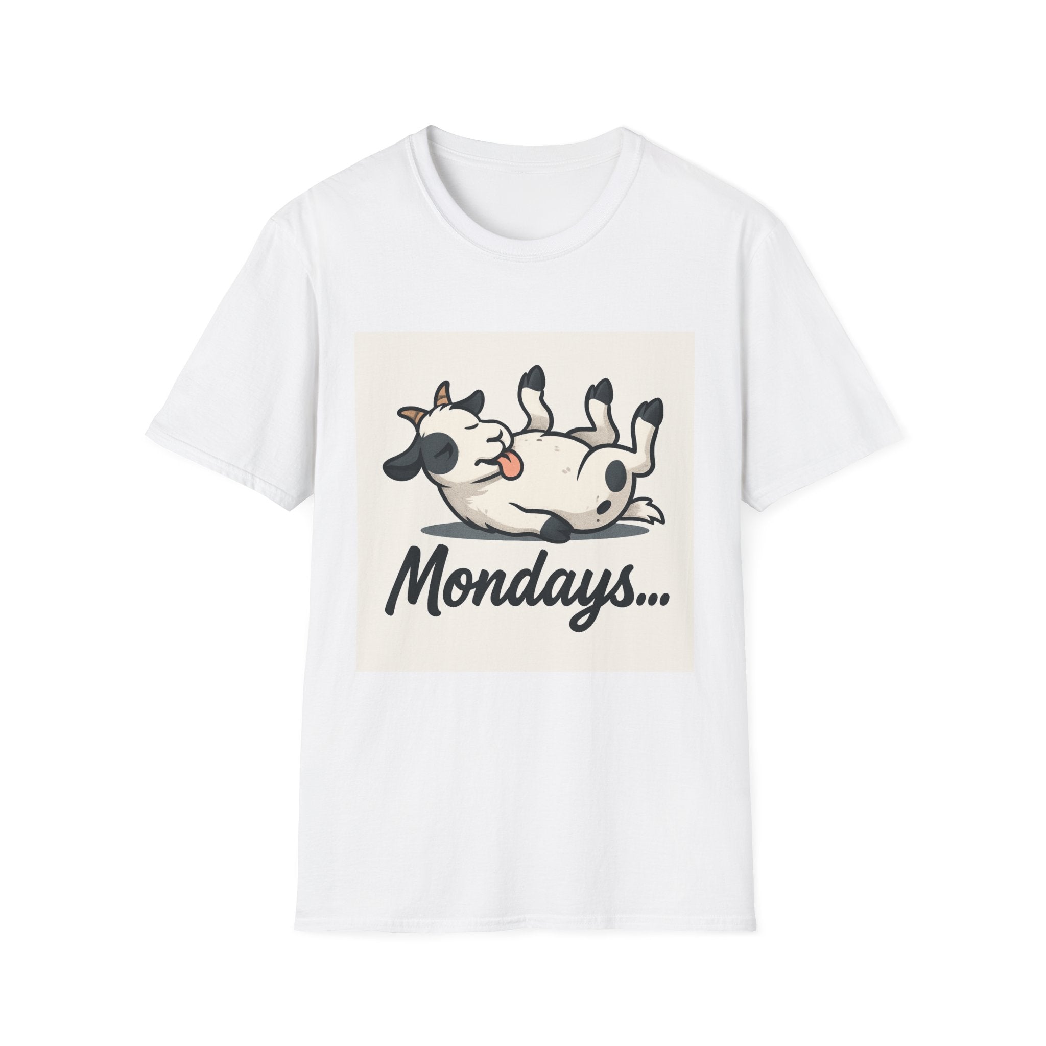 Graphic Unisex T-Shirt - 'I Hate Mondays' Lazy Cow Design