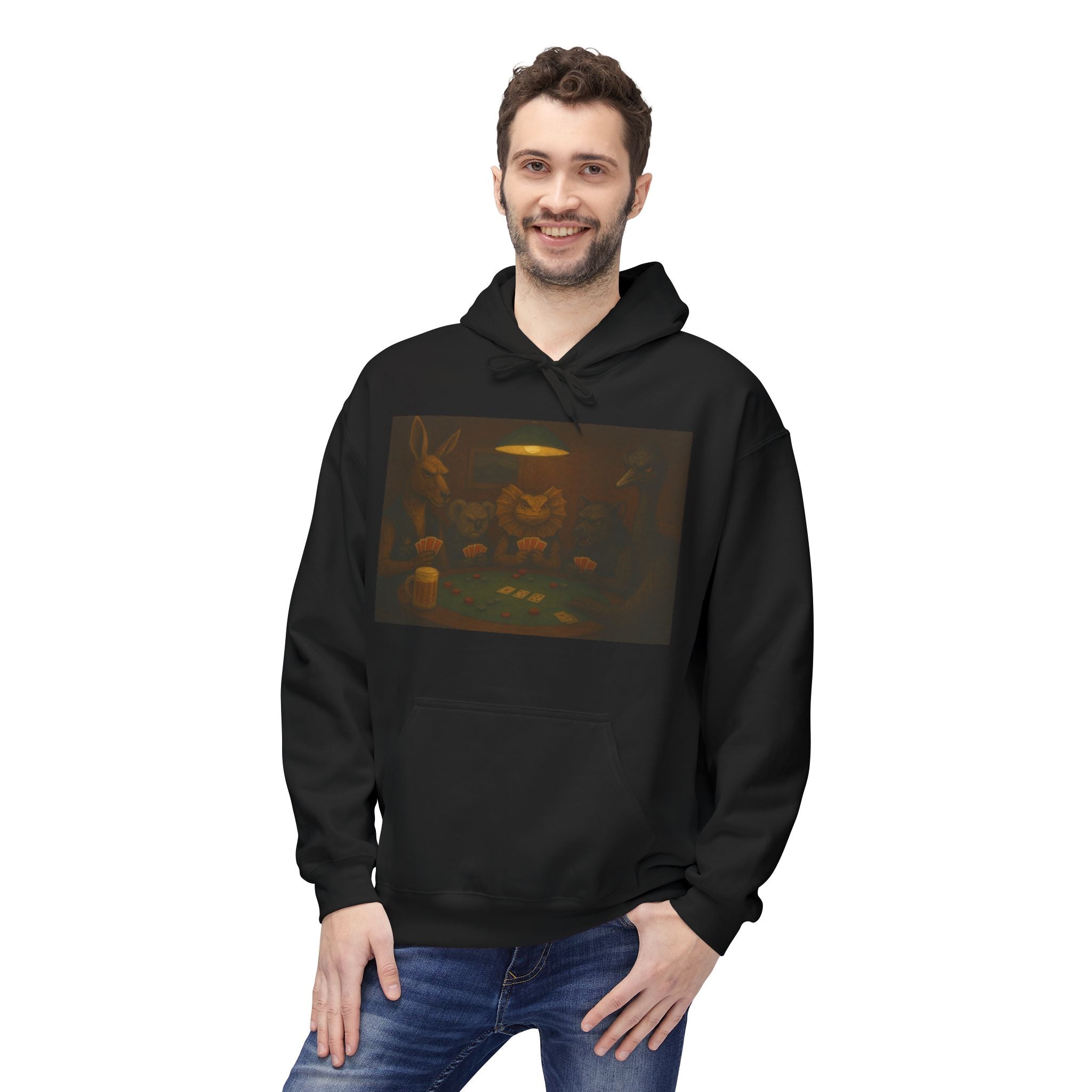 Australian Animals Playing Poker Hoodie