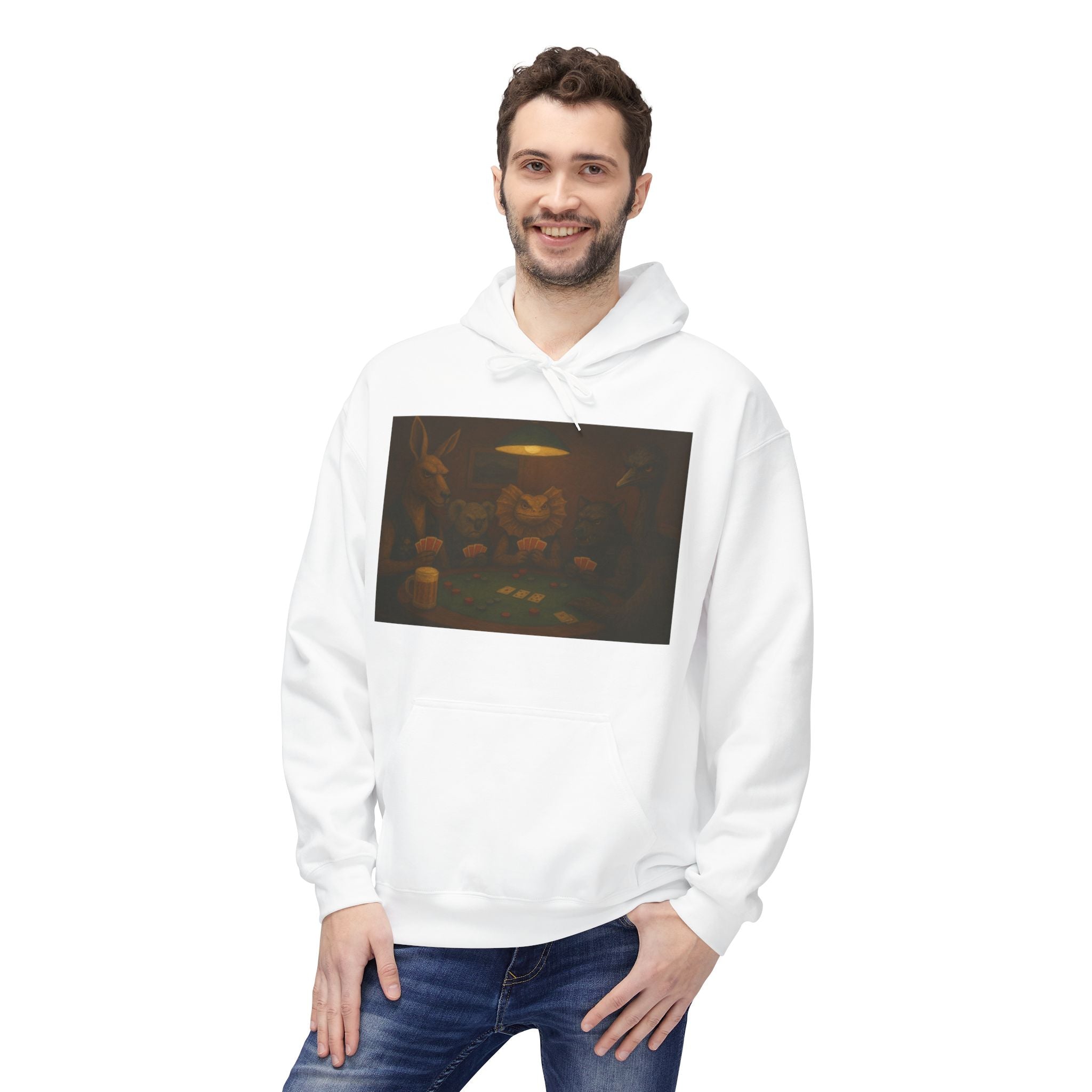 Australian Animals Playing Poker Hoodie