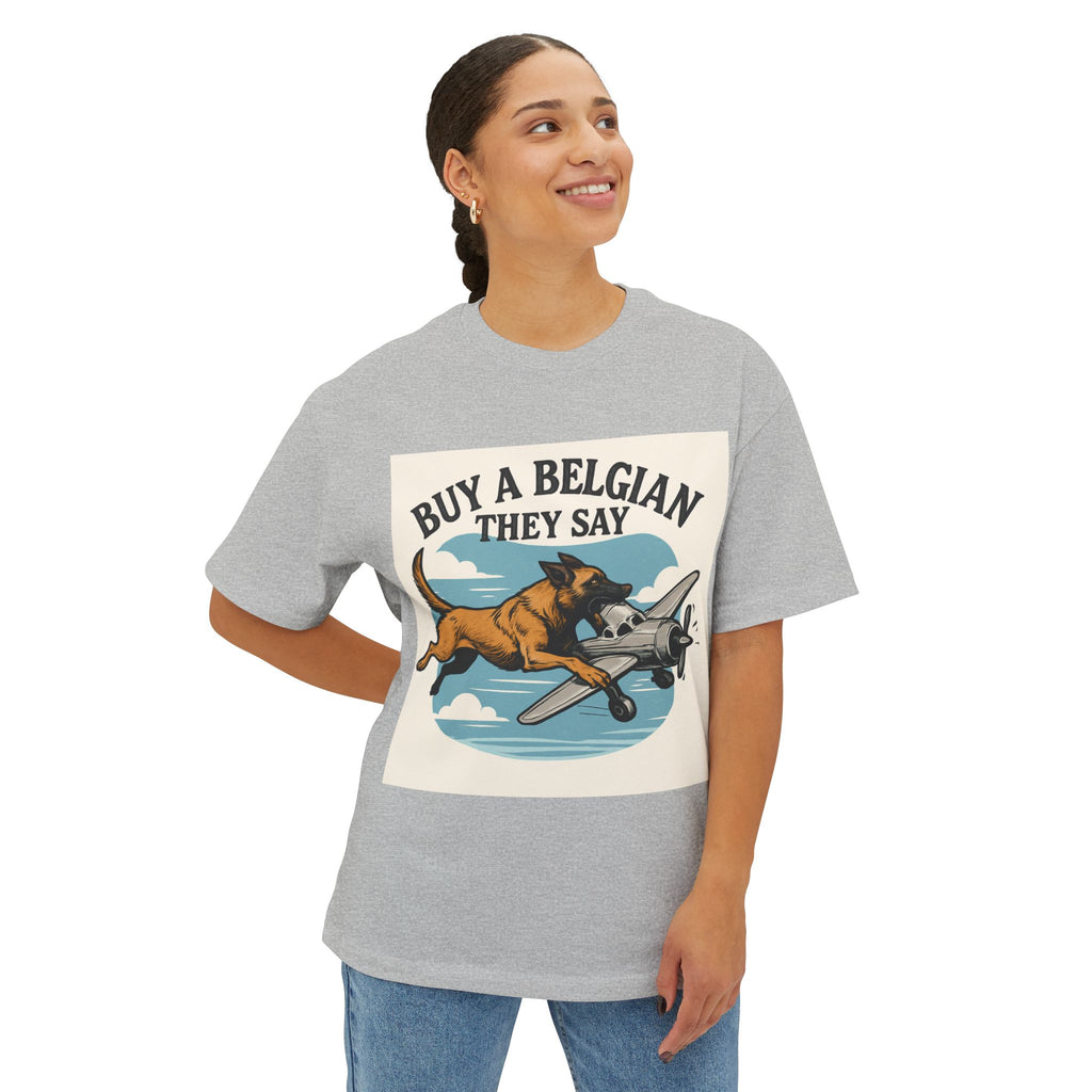 Unisex Oversized Boxy Tee- Belgian Malinois