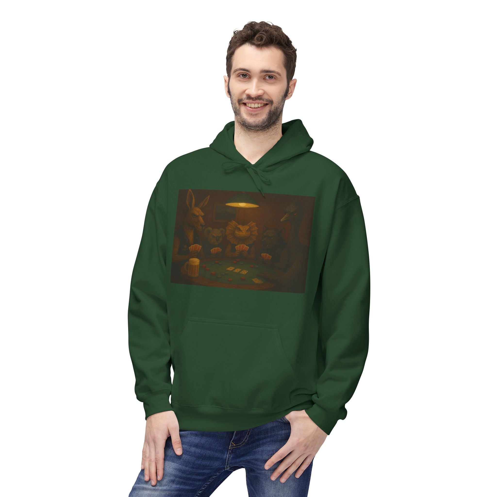 Australian Animals Playing Poker Hoodie