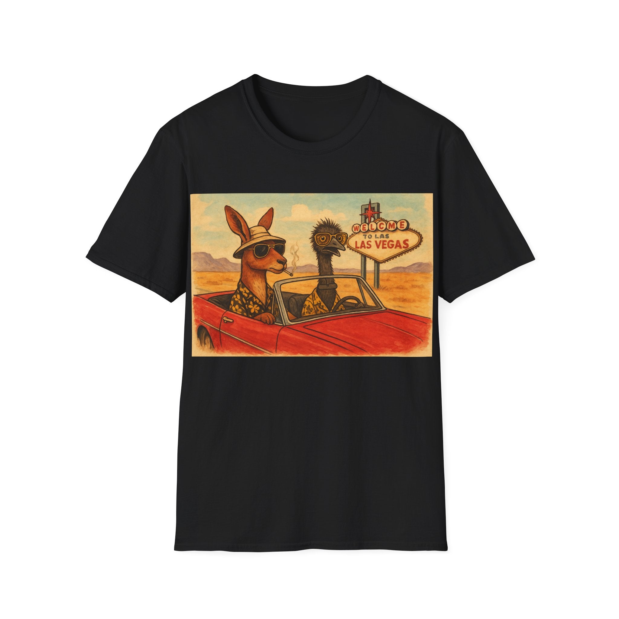 Fear and Loathing T-Shirt  Aussie Style with Kangaroo and Emu