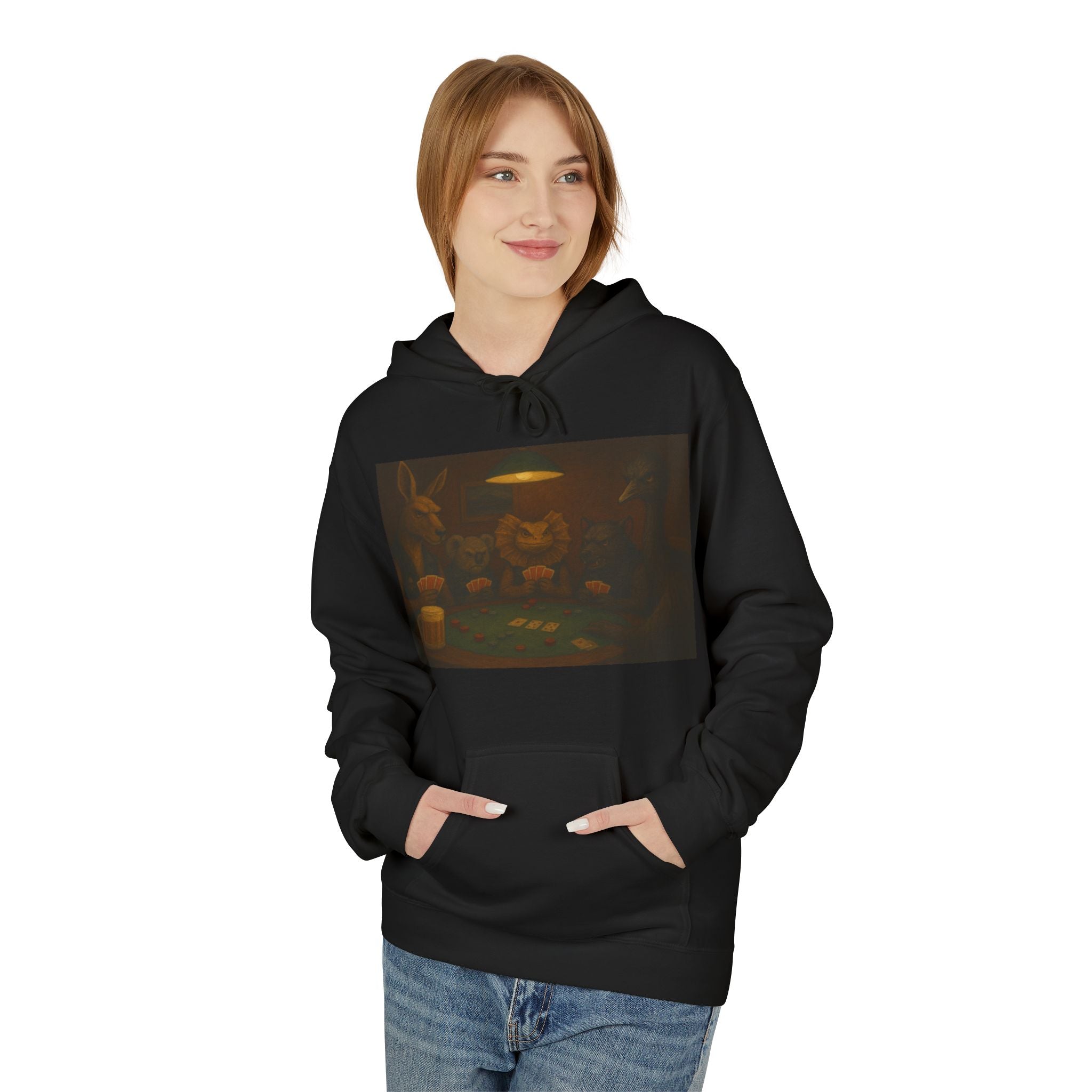 Australian Animals Playing Poker Hoodie