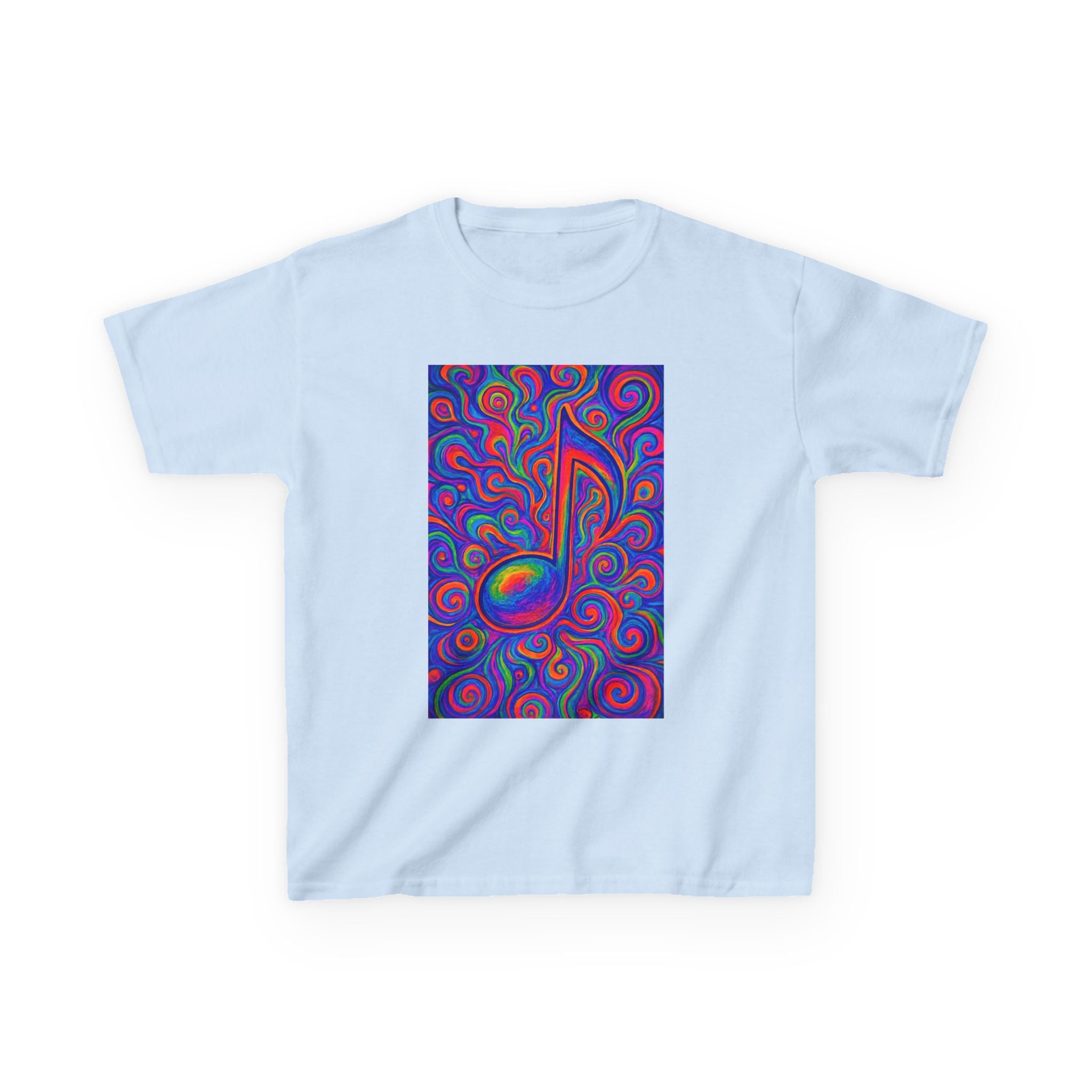 Kids T-Shirt — Colorful Music Note Tee