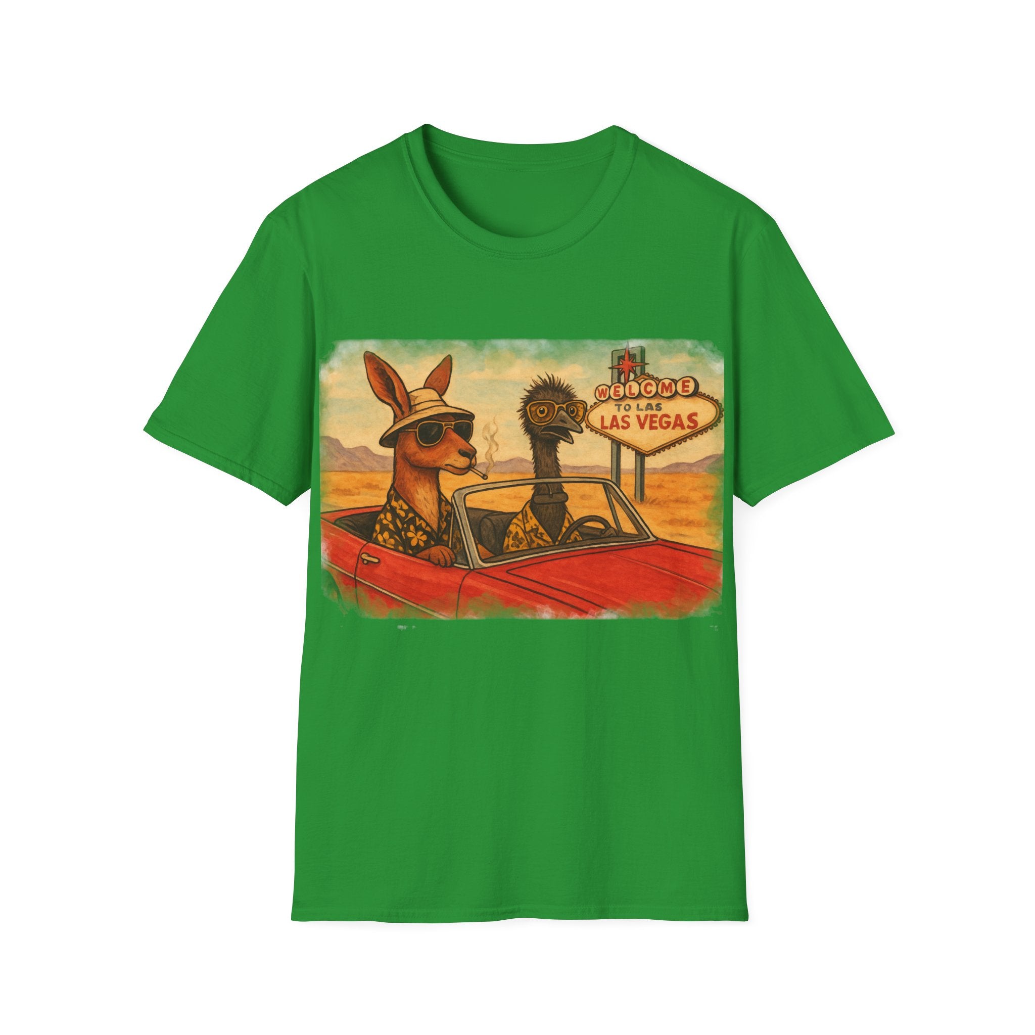 Fear and Loathing T-Shirt  Aussie Style with Kangaroo and Emu