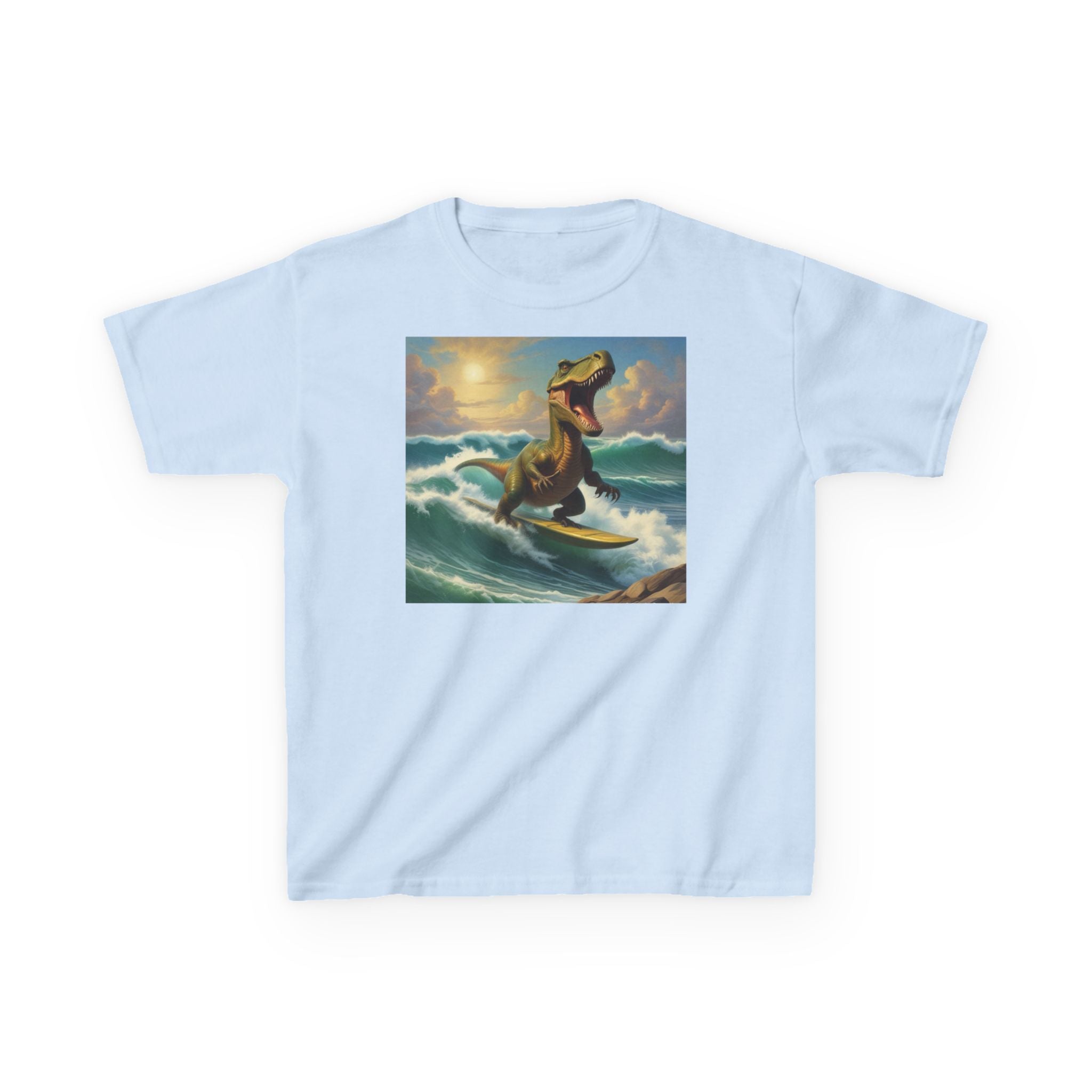 Surfing T-Rex Kids T-Shirt