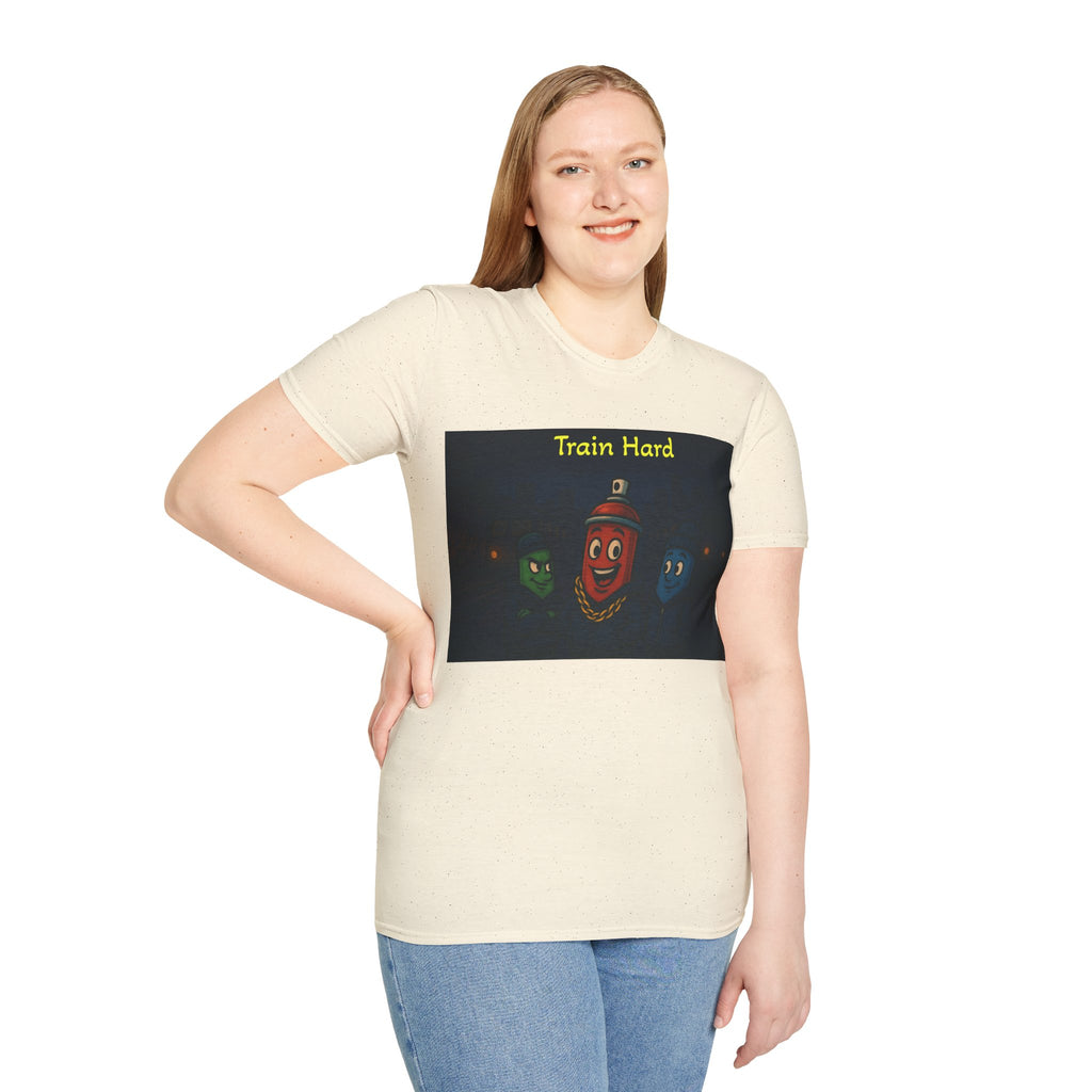 Graffiti Can 'Train Hard' T shirt
