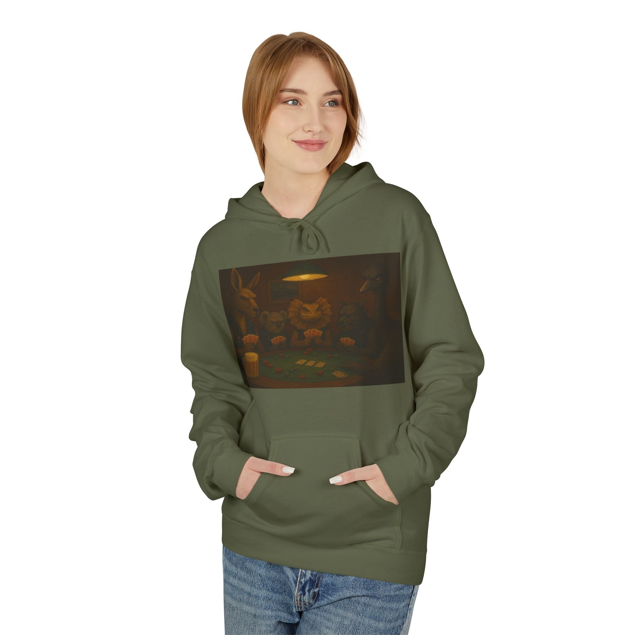 Australian Animals Playing Poker Hoodie