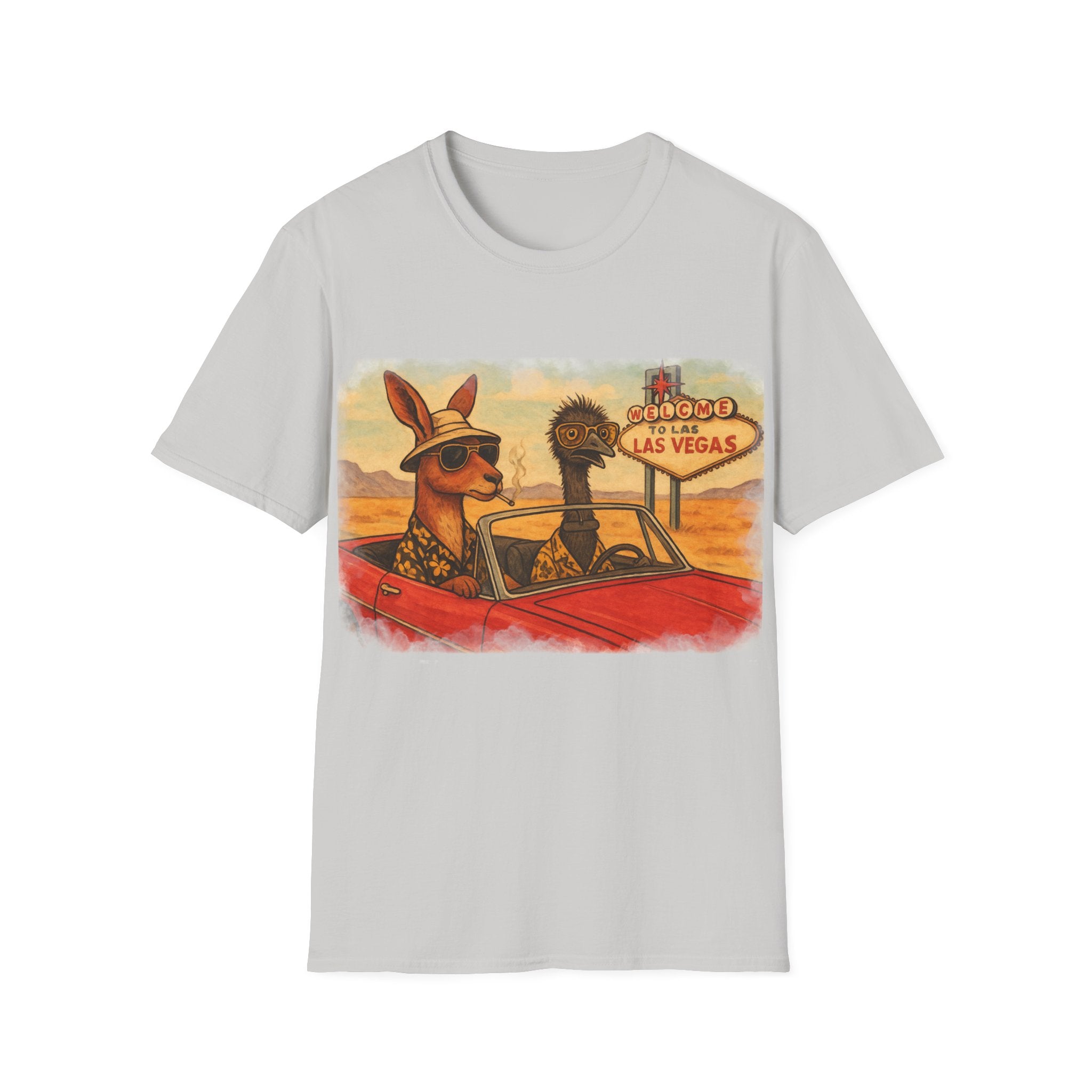 Fear and Loathing T-Shirt  Aussie Style with Kangaroo and Emu