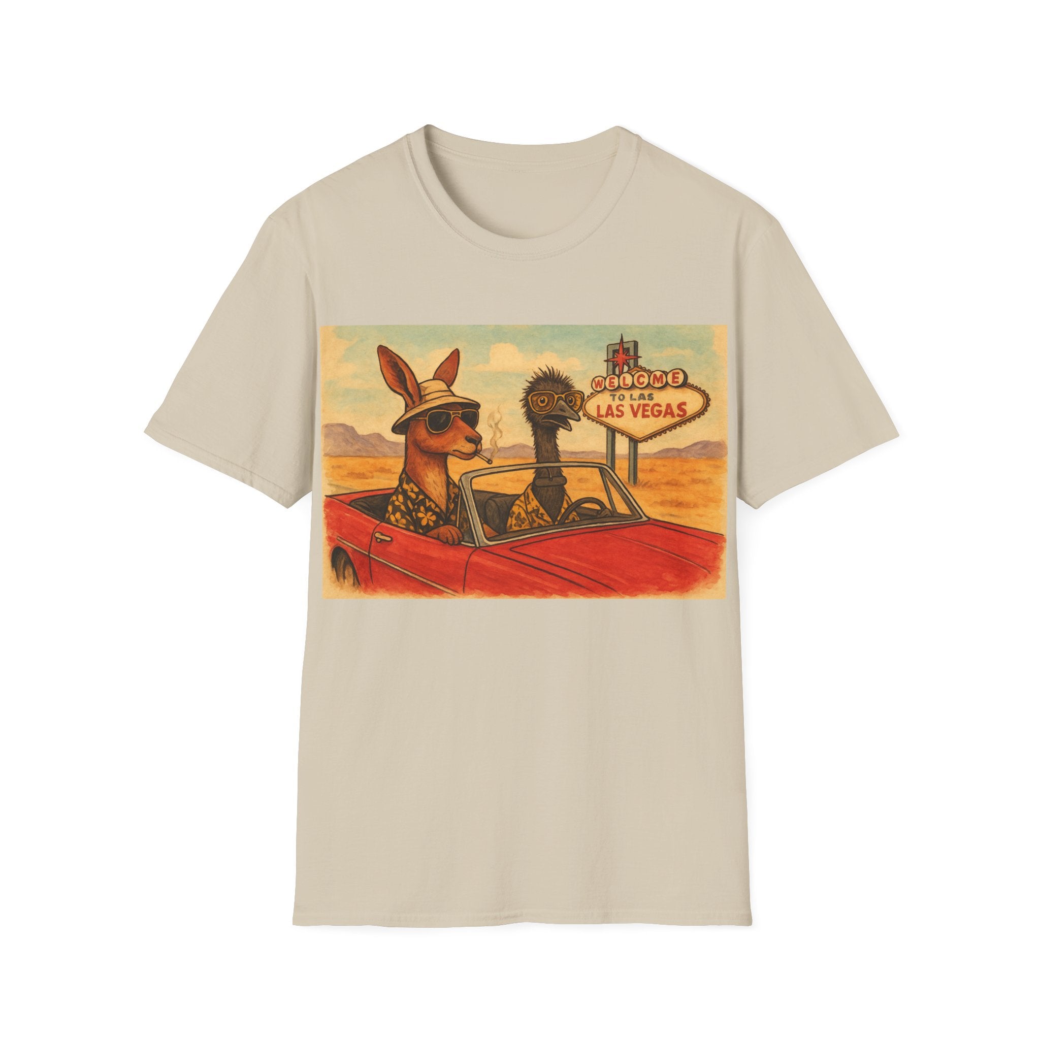 Fear and Loathing T-Shirt  Aussie Style with Kangaroo and Emu