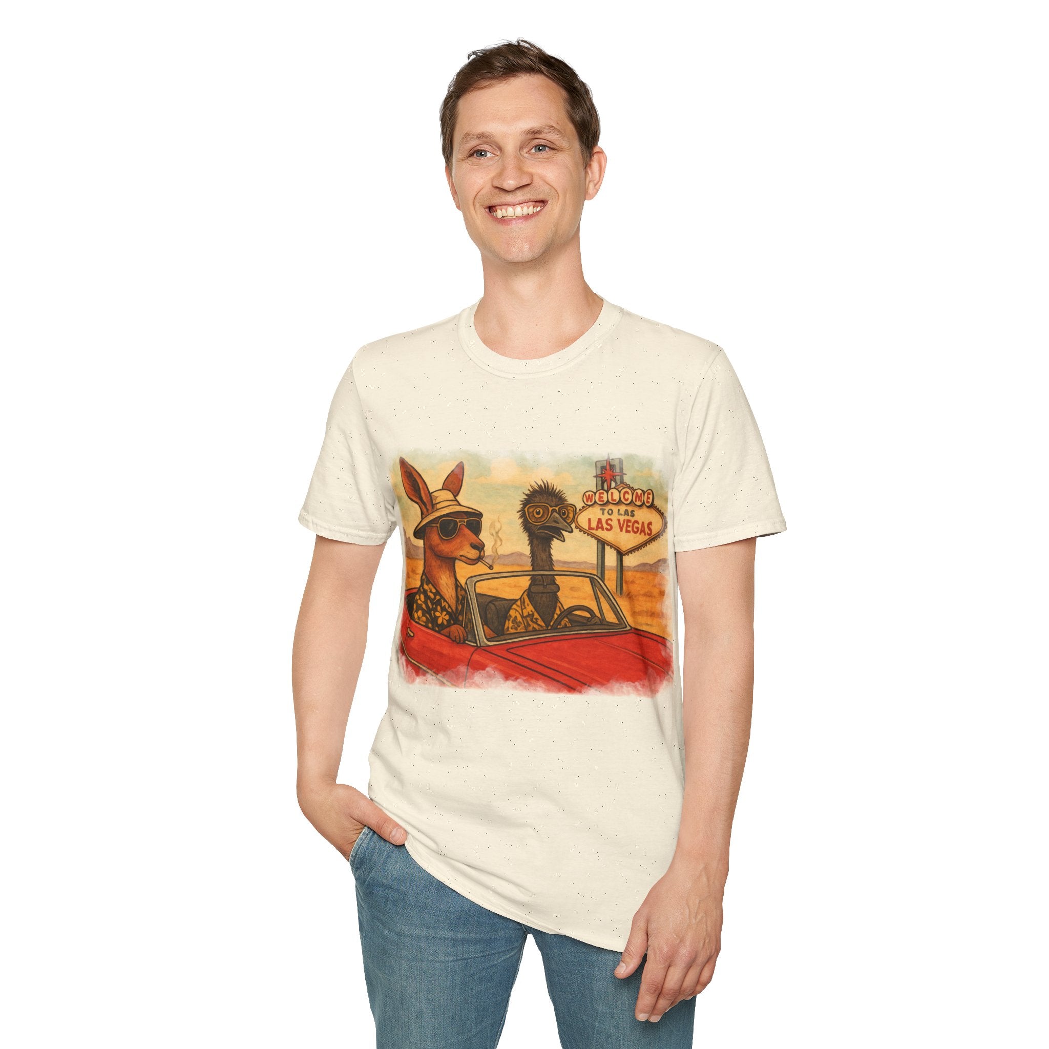 Fear and Loathing T-Shirt  Aussie Style with Kangaroo and Emu