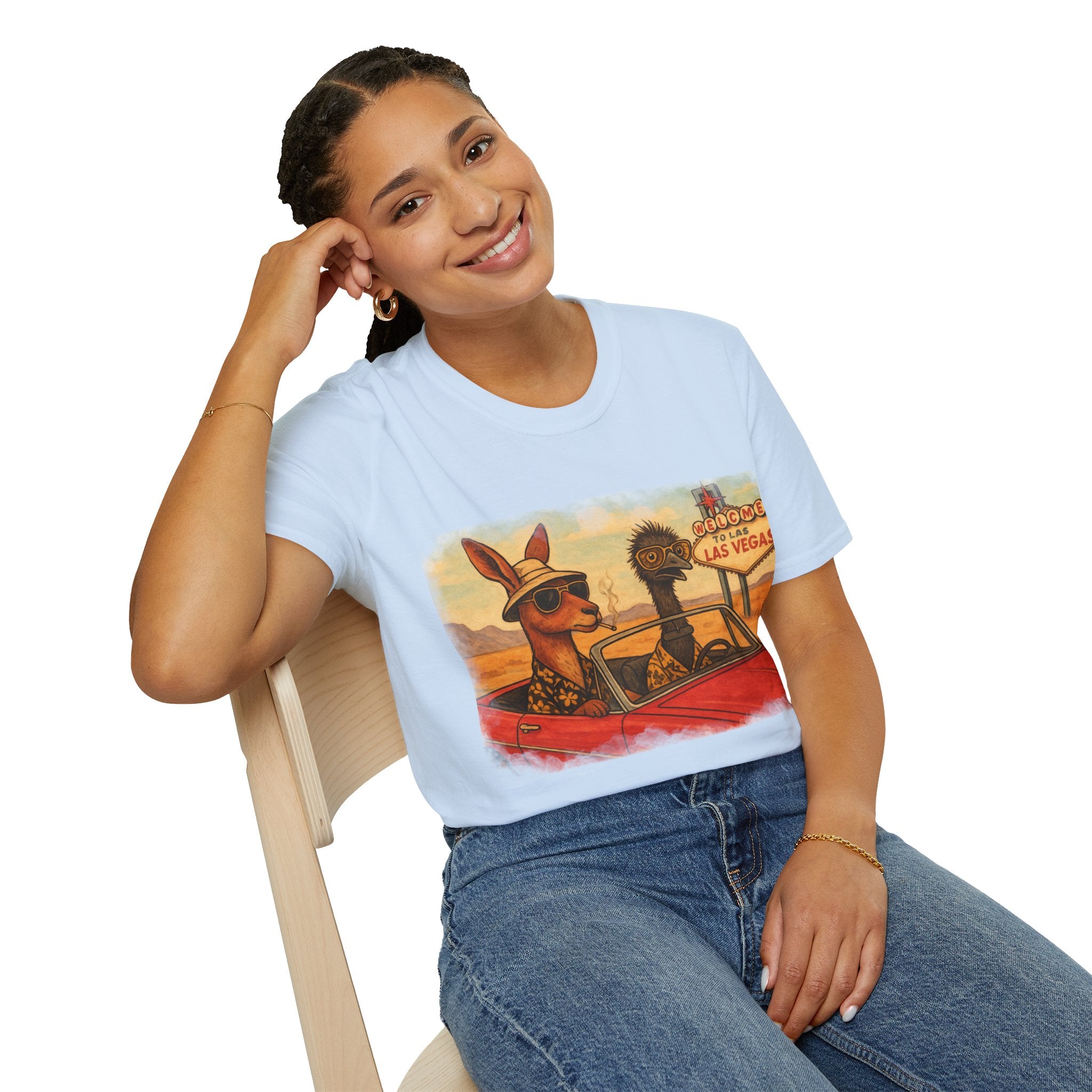 Fear and Loathing T-Shirt  Aussie Style with Kangaroo and Emu