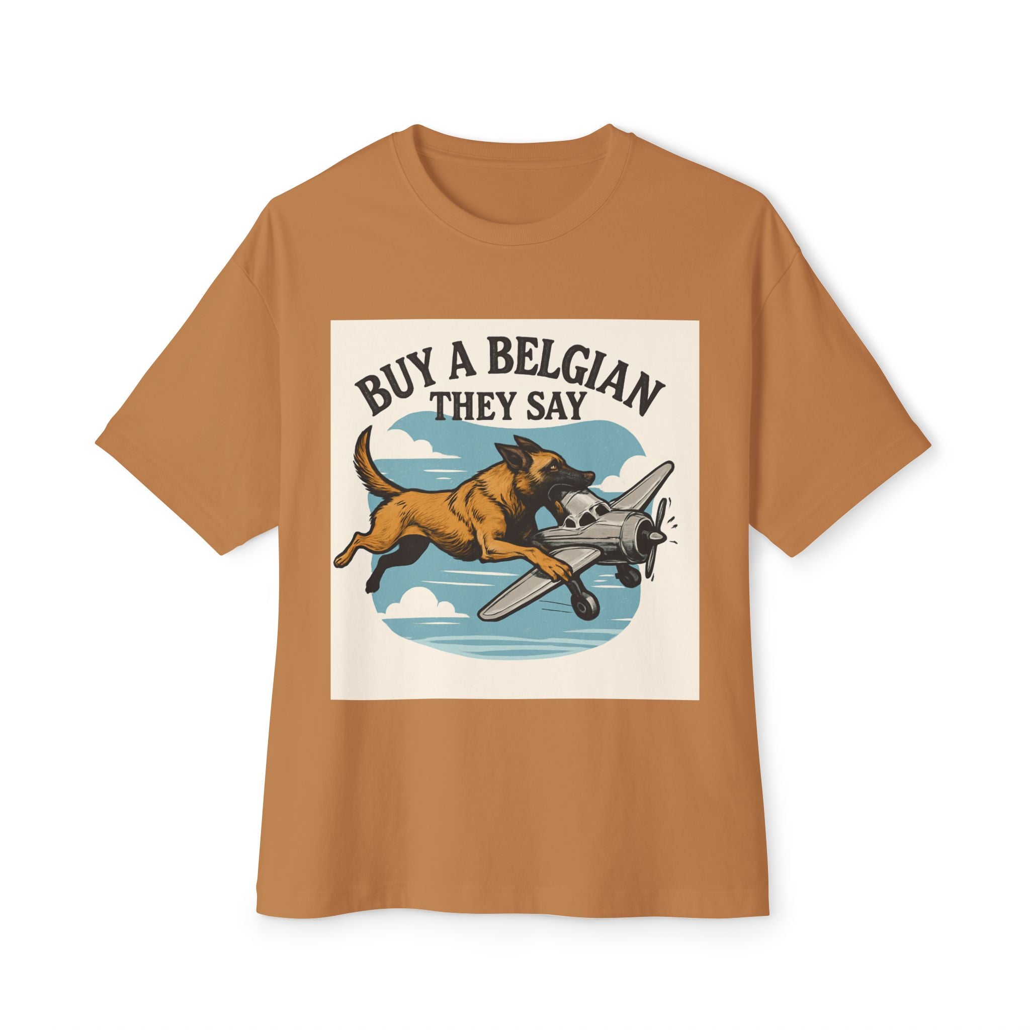 Unisex Oversized Boxy Tee- Belgian Malinois