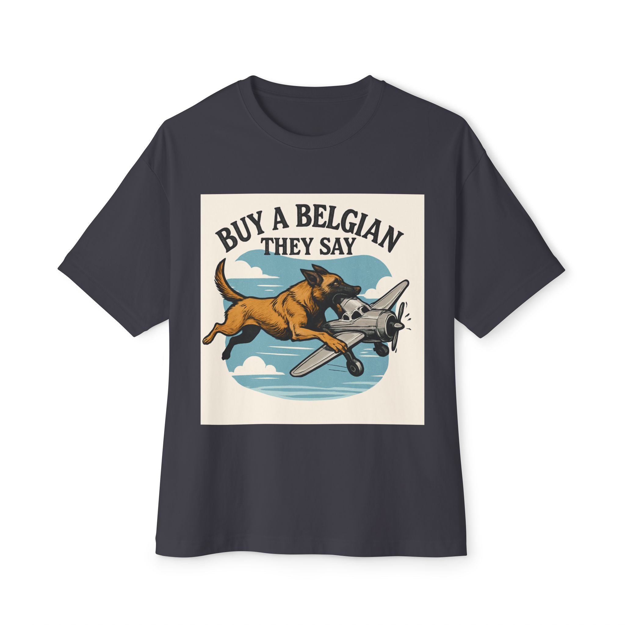 Unisex Oversized Boxy Tee- Belgian Malinois